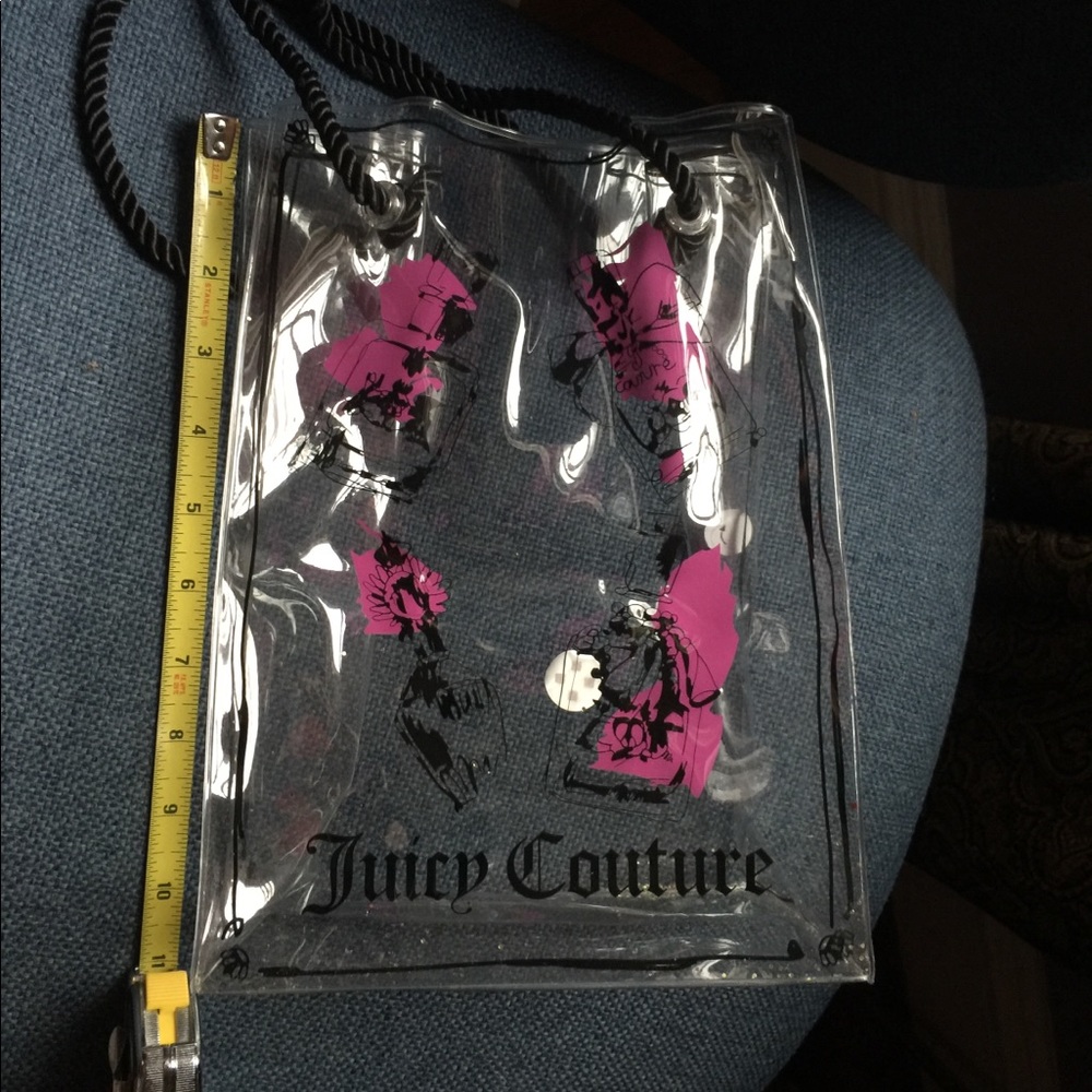 Juicy couture clear bag tote 11x7”